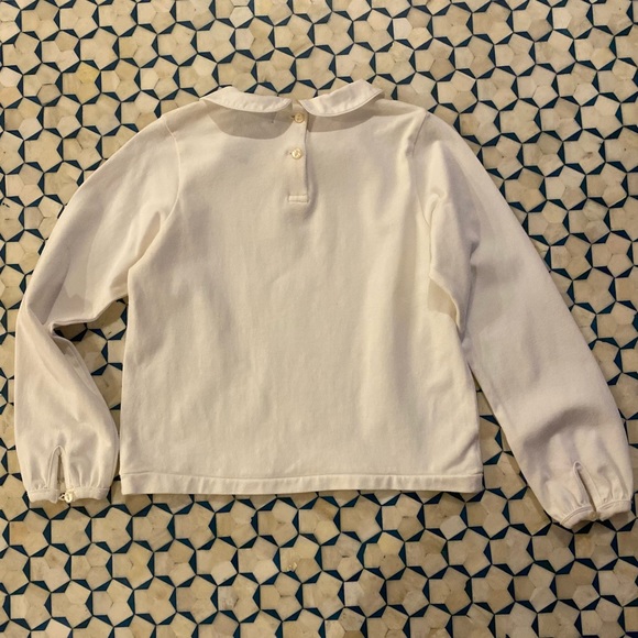 Ralph Lauren Off-White Long Sleeve Top with Peter Pan Collar size 5 - Picture 4 of 4